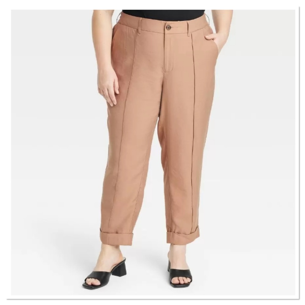 Women’s High-Rise Slim Fit Effortless Pintuck Ankle Pants a new day